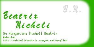 beatrix micheli business card